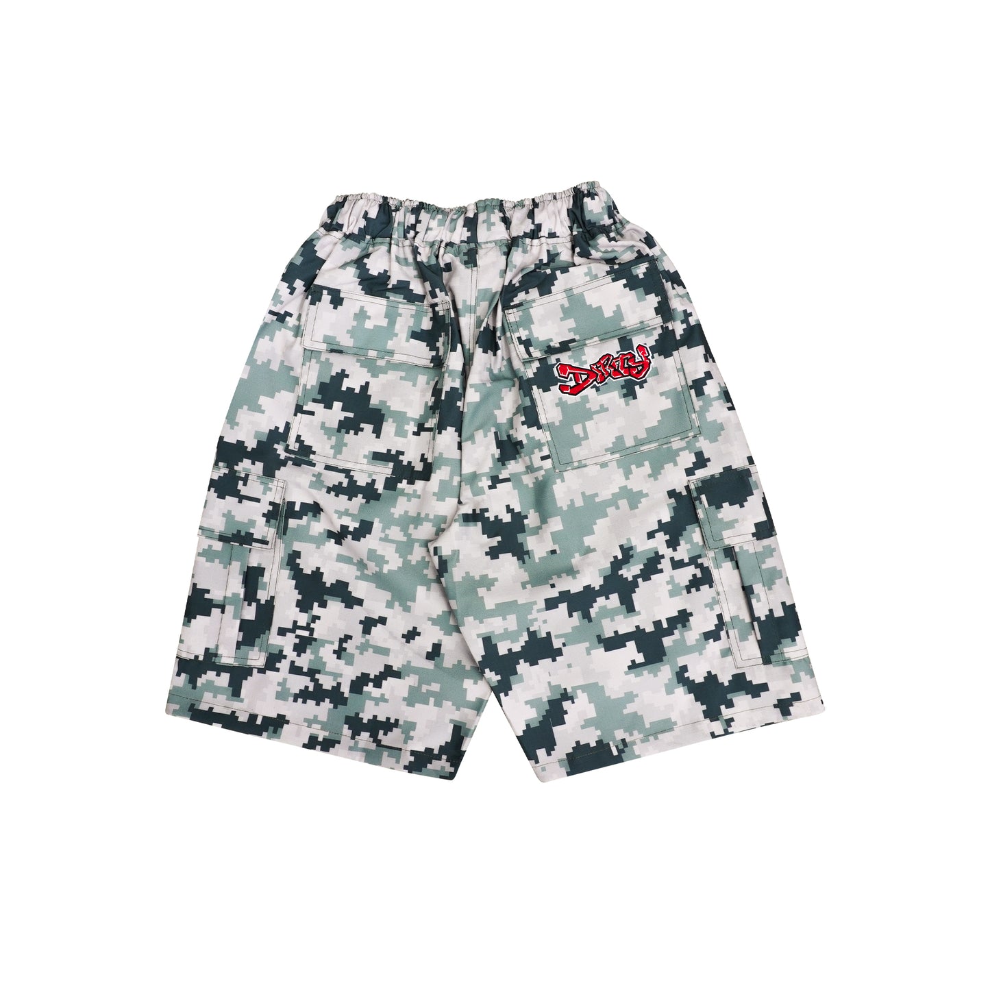 DIRTYBUSINESS VELOUR CAMO PIXEL JORTS