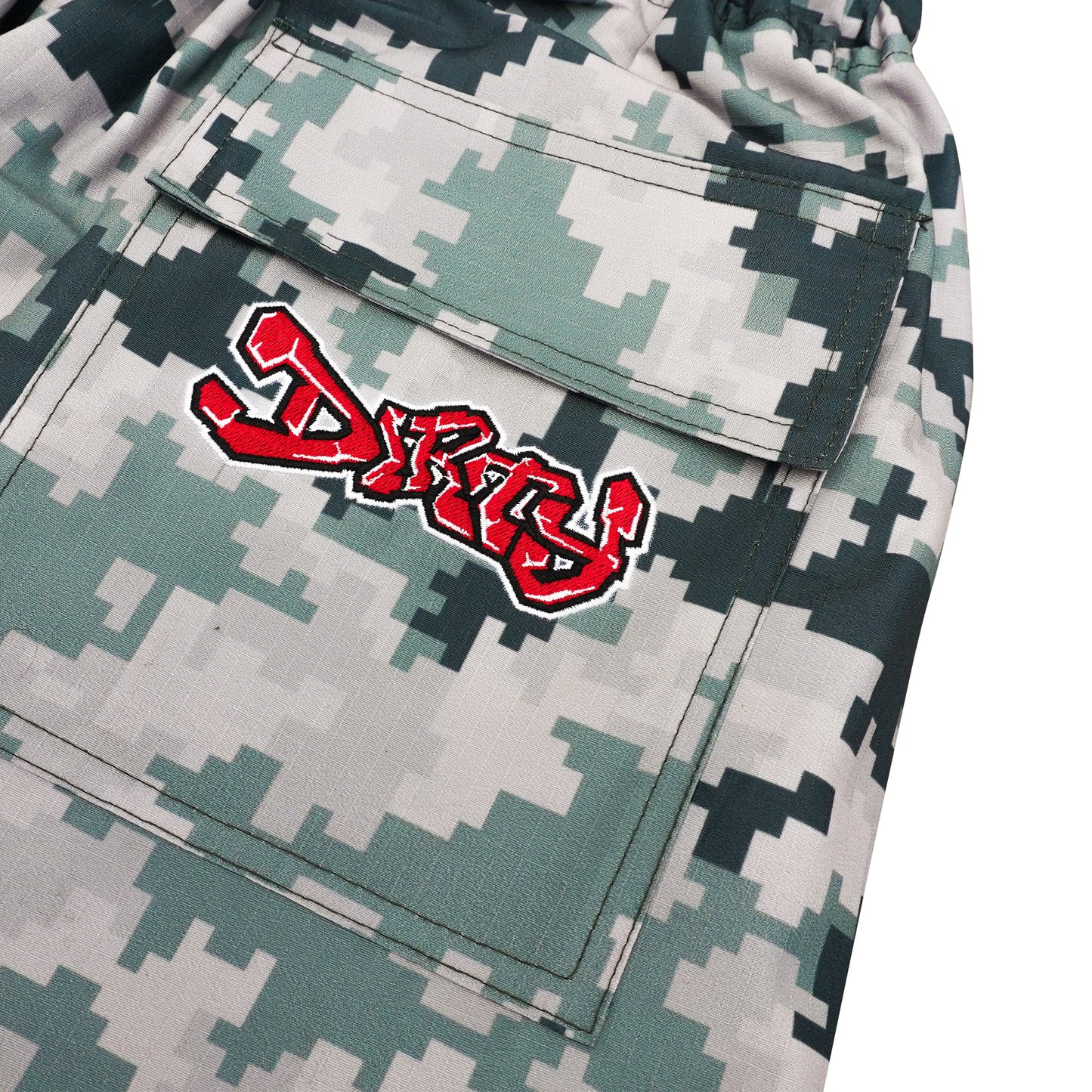DIRTYBUSINESS VELOUR CAMO PIXEL JORTS