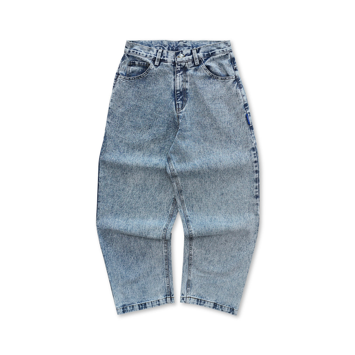 DIRTYBUSINESS SMOKE BAGGY PANTS BLUEWASH DENIM