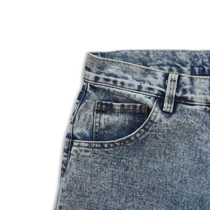 DIRTYBUSINESS SMOKE BAGGY PANTS BLUEWASH DENIM