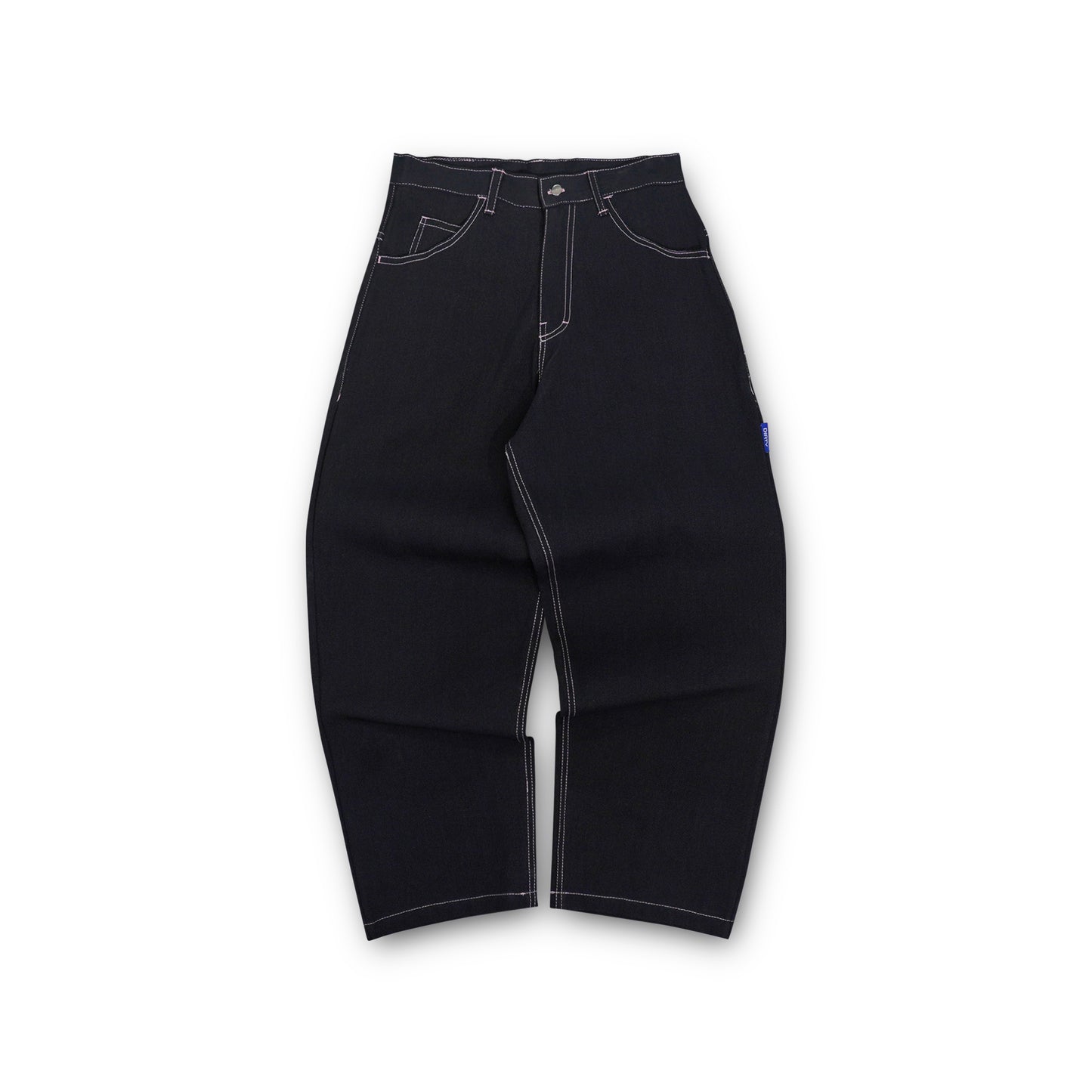 DIRTYBUSINESS RUBY PINK BAGGY PANTS RAW DENIM