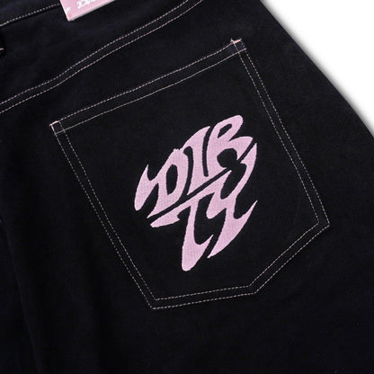 DIRTYBUSINESS RUBY PINK BAGGY PANTS RAW DENIM