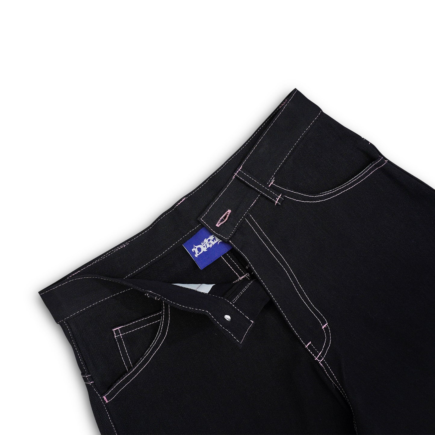 DIRTYBUSINESS RUBY PINK BAGGY PANTS RAW DENIM