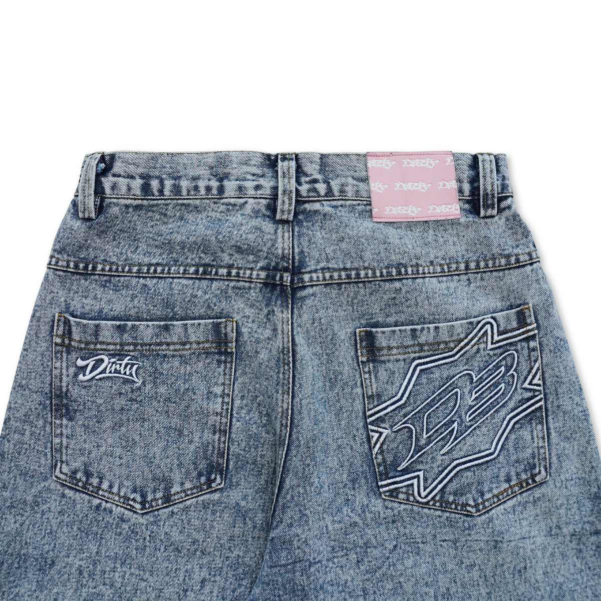 DIRTYBUSINESS SMOKE JORTS PANTS BLUEWASH DENIM