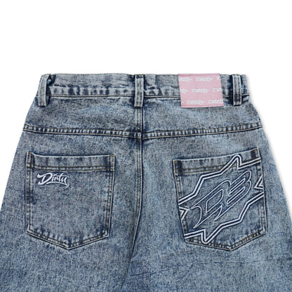 DIRTYBUSINESS SMOKE JORTS PANTS BLUEWASH DENIM