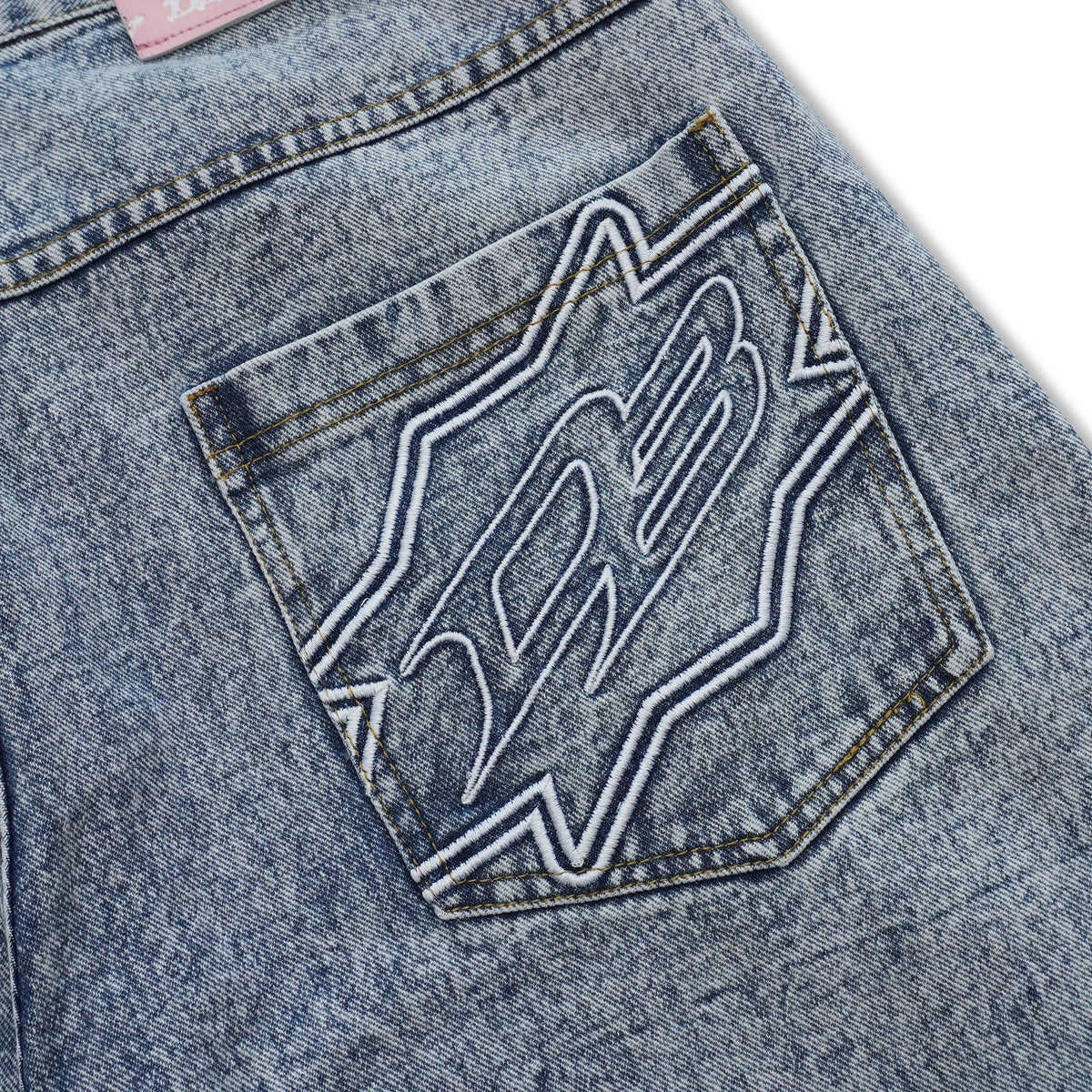 DIRTYBUSINESS SMOKE JORTS PANTS BLUEWASH DENIM