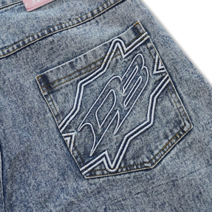 DIRTYBUSINESS SMOKE JORTS PANTS BLUEWASH DENIM