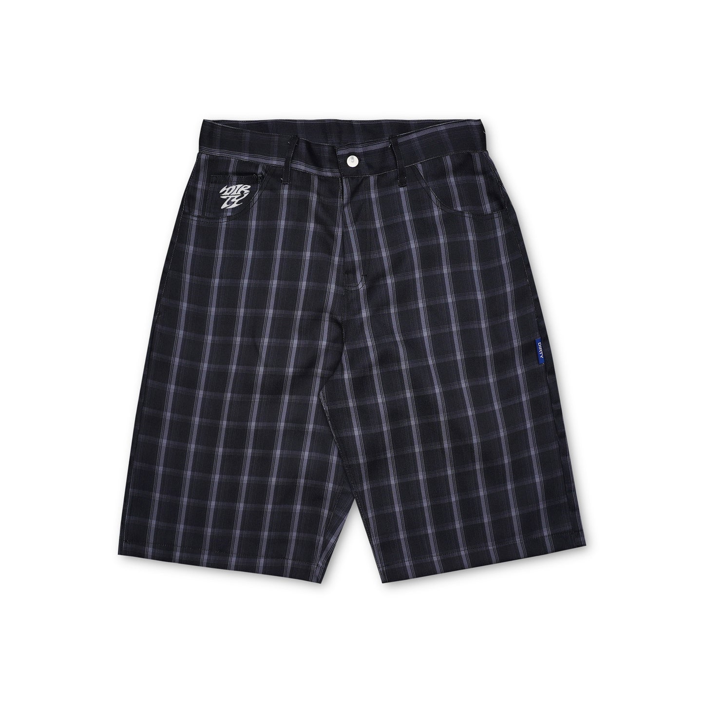 DIRTYBUSINESS LUKE JORTS PLAID BLACK