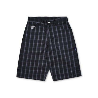 DIRTYBUSINESS LUKE JORTS PLAID BLACK