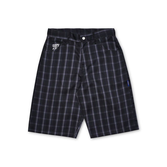 DIRTYBUSINESS LUKE JORTS PLAID BLACK