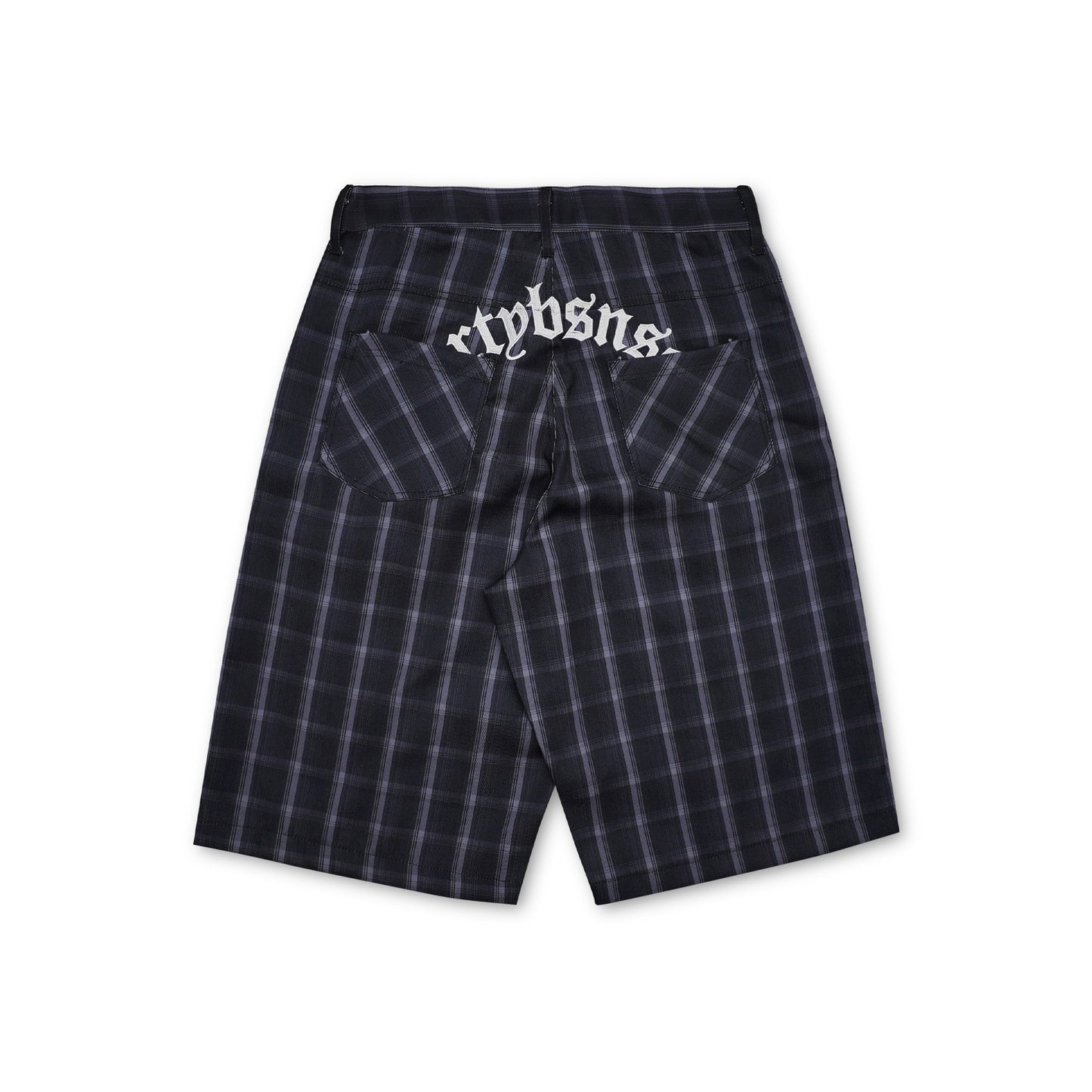 DIRTYBUSINESS LUKE JORTS PLAID BLACK