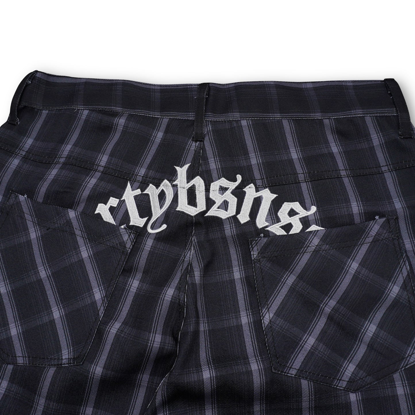 DIRTYBUSINESS LUKE JORTS PLAID BLACK
