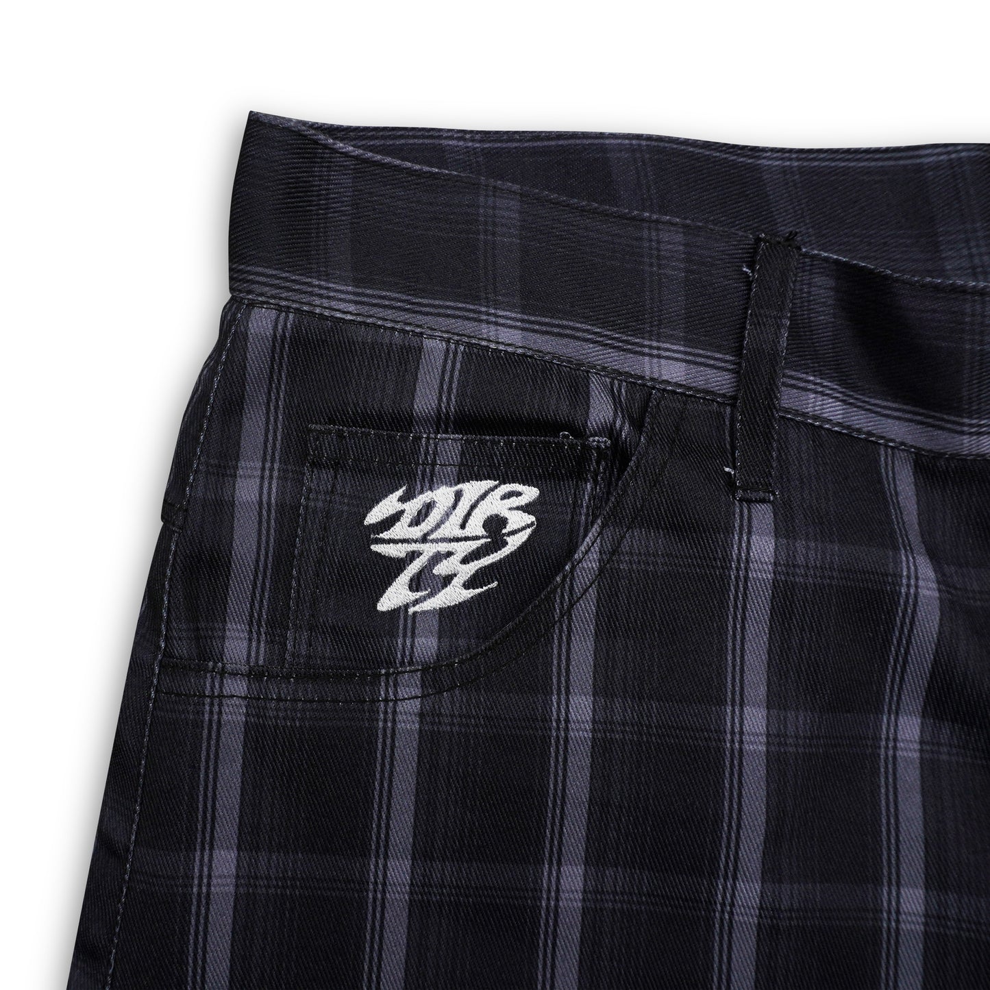 DIRTYBUSINESS LUKE JORTS PLAID BLACK