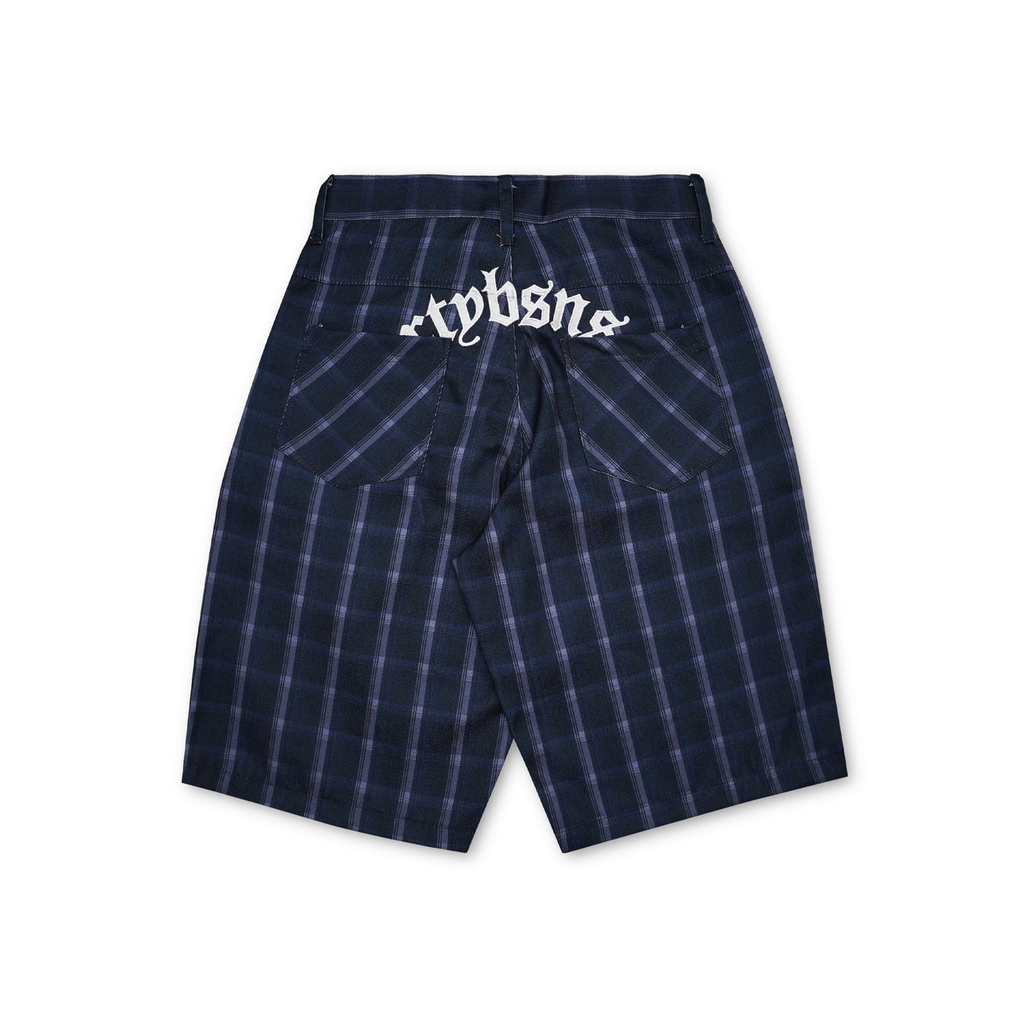 DIRTYBUSINESS LUKE JORTS PLAID NAVY