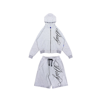 DIRTYBUSINESS ONESET ALLEN JORTS ZIPPER JACKET MISTY