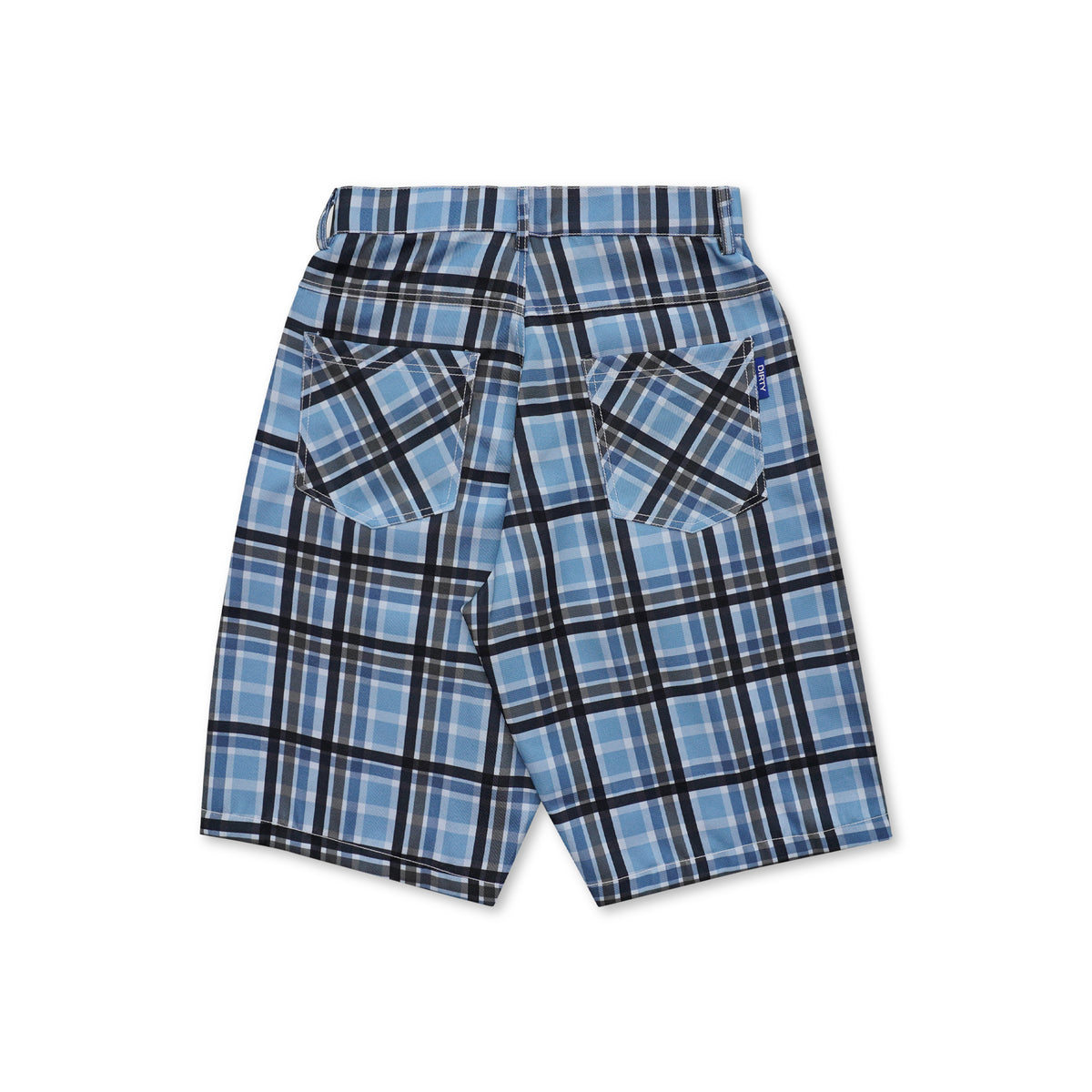 DIRTYBUSINESS NUKE PLAID SHORT PANTS SKY BLUE