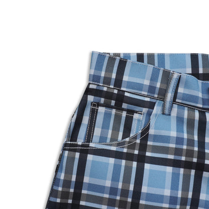 DIRTYBUSINESS NUKE PLAID SHORT PANTS SKY BLUE