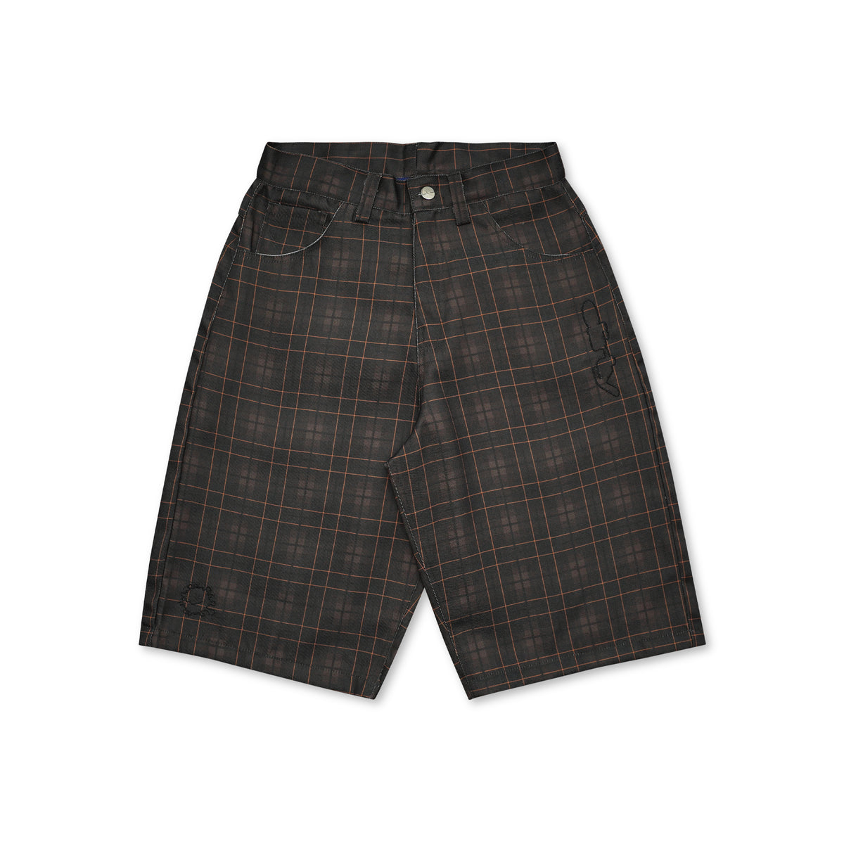 DIRTYBUSINESS NUKE PLAID SHORT PANTS BROWN