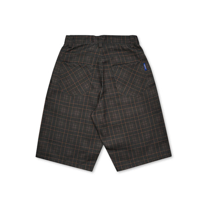 DIRTYBUSINESS NUKE PLAID SHORT PANTS BROWN