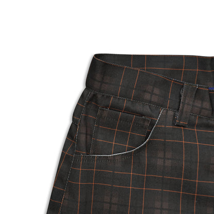 DIRTYBUSINESS NUKE PLAID SHORT PANTS BROWN