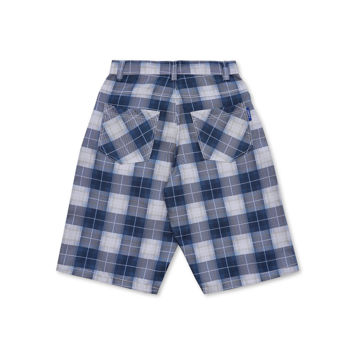 DIRTYBUSINESS NUKE PLAID SHORT PANTS WHITE BLUE