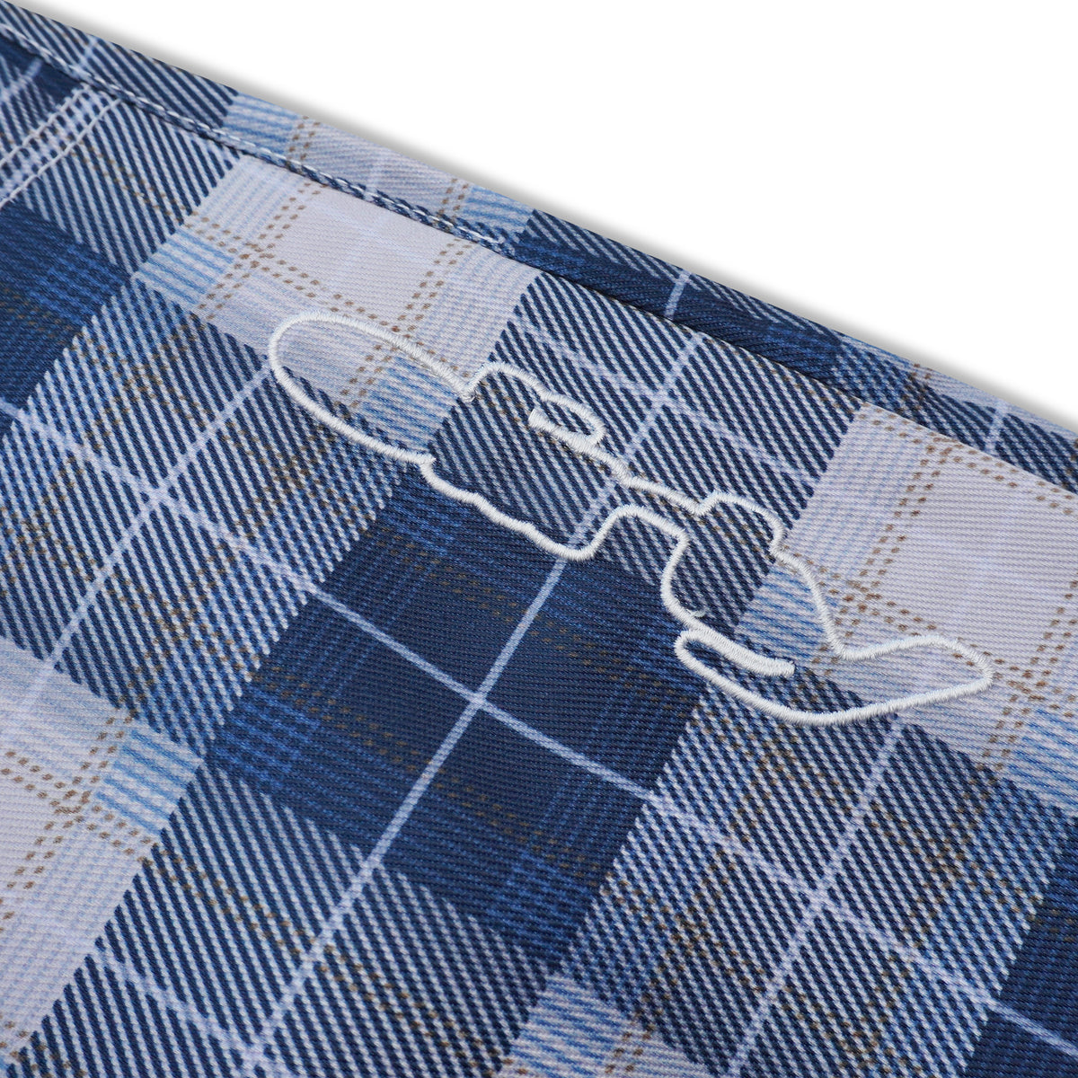 DIRTYBUSINESS NUKE PLAID SHORT PANTS WHITE BLUE