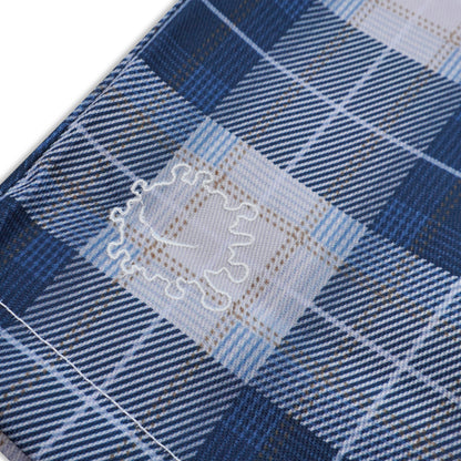 DIRTYBUSINESS NUKE PLAID SHORT PANTS WHITE BLUE
