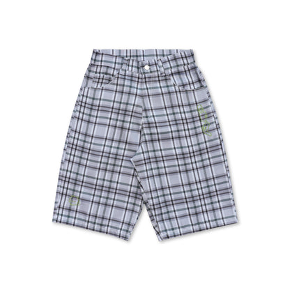 DIRTYBUSINESS NUKE PLAID SHORT PANTS WHITE