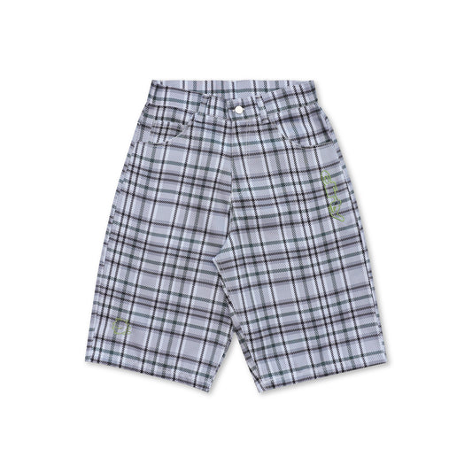 DIRTYBUSINESS NUKE PLAID SHORT PANTS WHITE