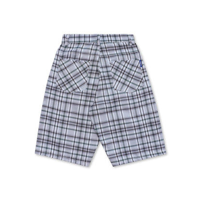 DIRTYBUSINESS NUKE PLAID SHORT PANTS WHITE