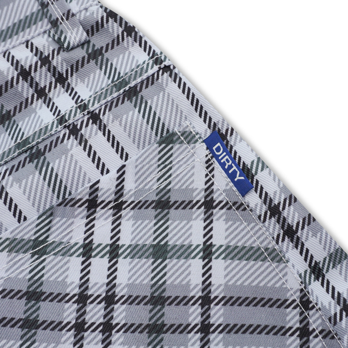DIRTYBUSINESS NUKE PLAID SHORT PANTS WHITE