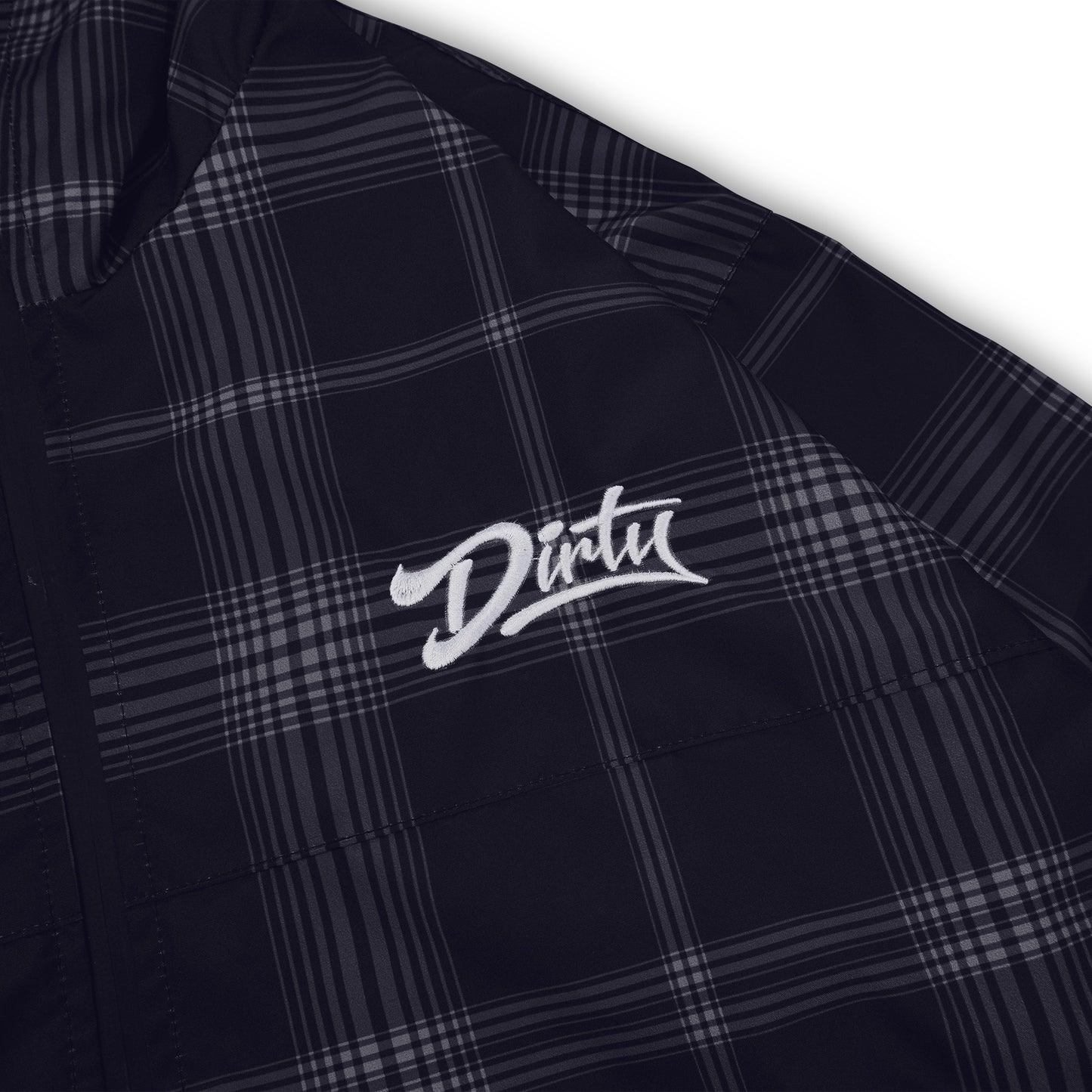 DIRTYBUSINESS KIVIA PLAID WATERPROOF TRACKSUIT BLACK