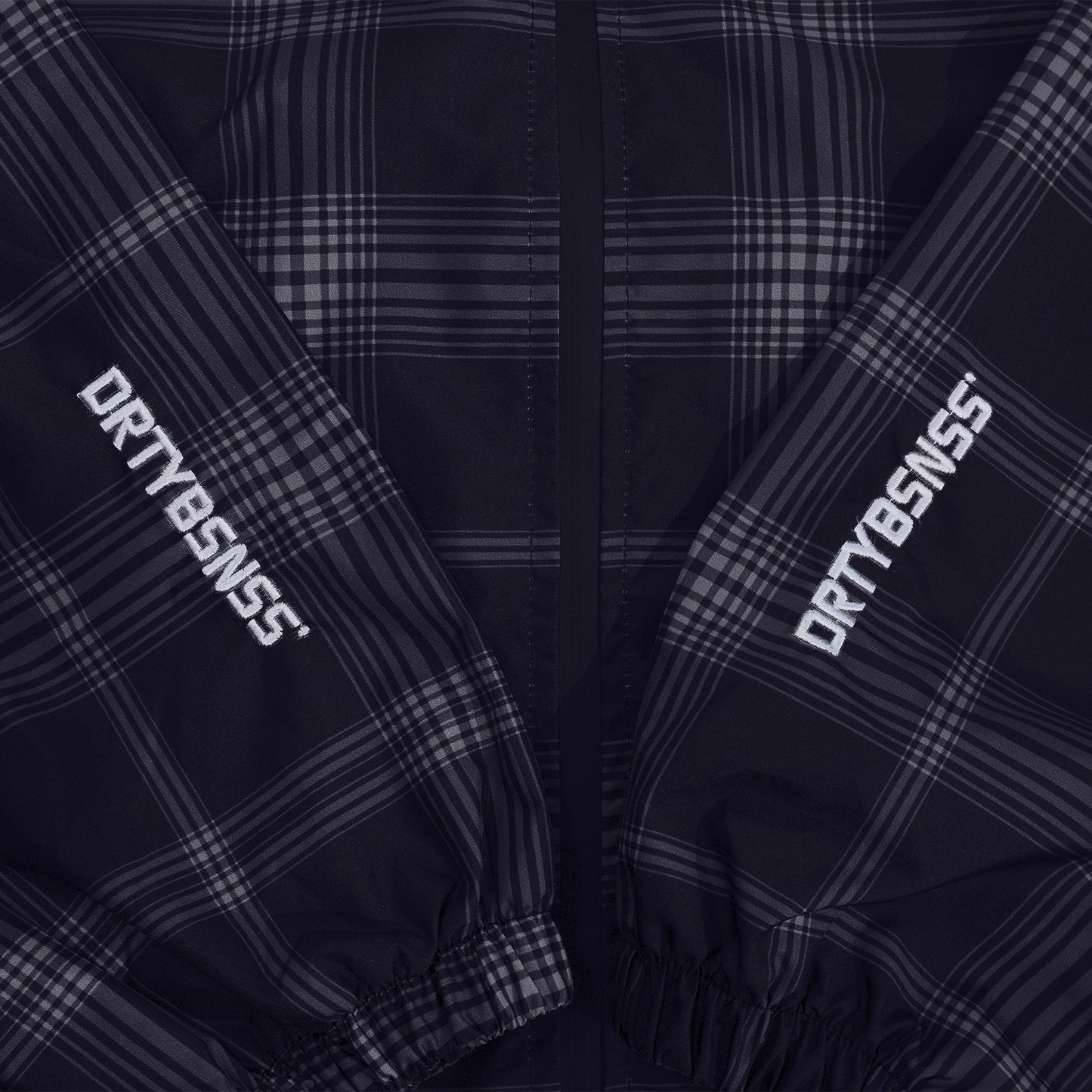 DIRTYBUSINESS KIVIA PLAID WATERPROOF TRACKSUIT BLACK