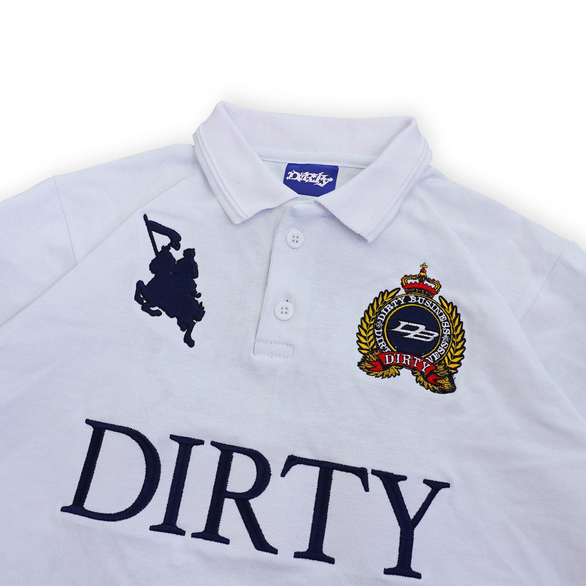 DIRTYBUSINESS BARELLA POLO WHITE