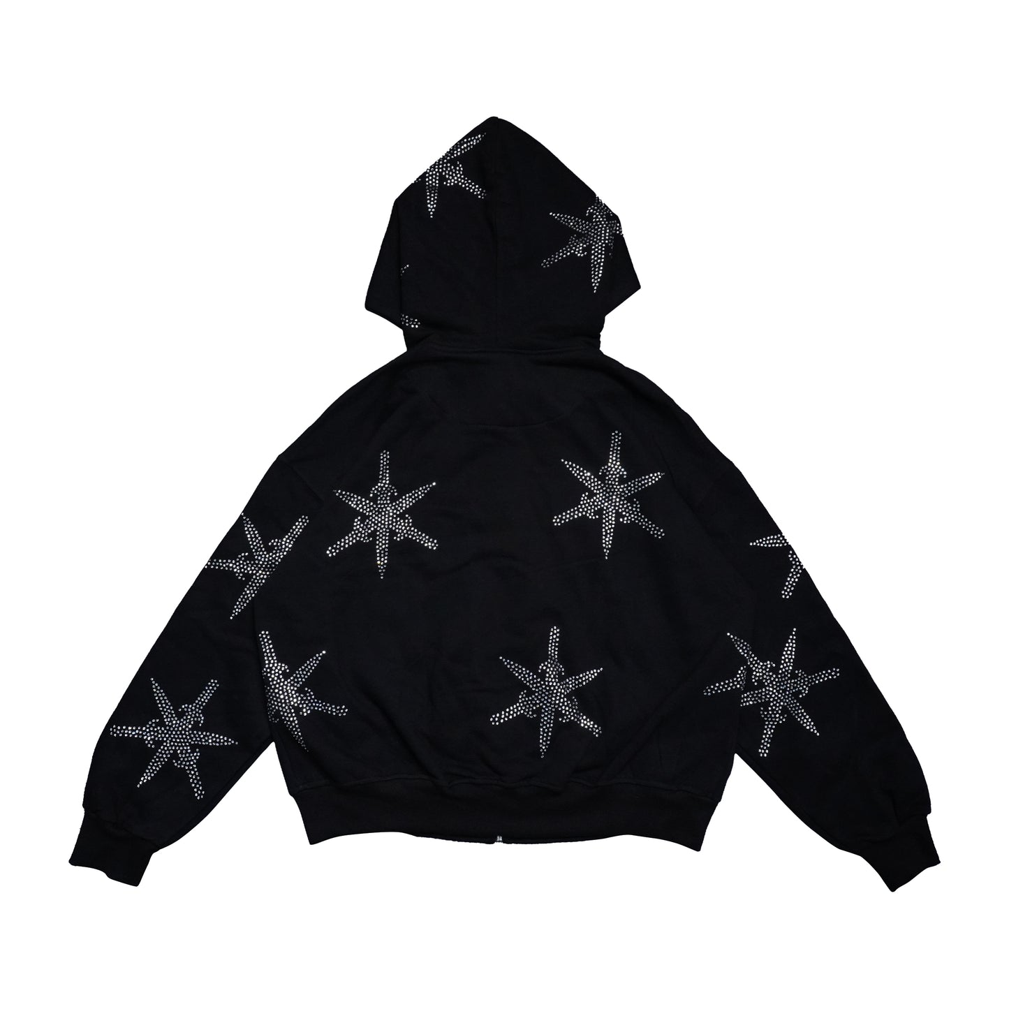 Sword Rhinestone Zip Hoodie Heavyweight Boxy Fit