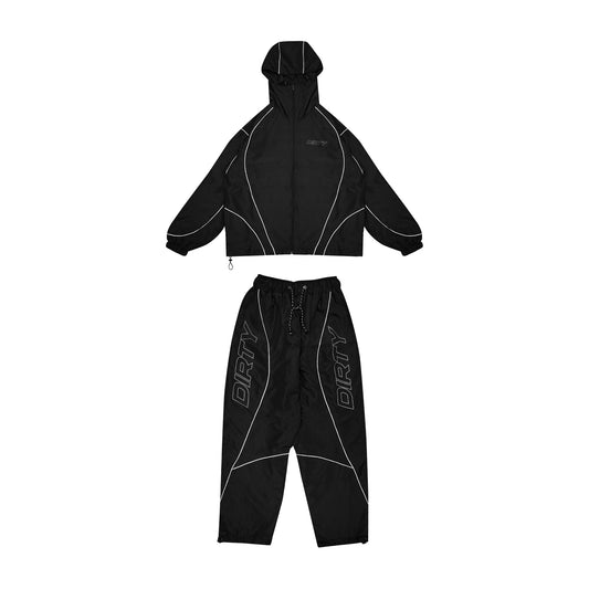 DIRTYBUSINESS ONESET NOAH BLACK TRACKSUIT TRACKPANTS