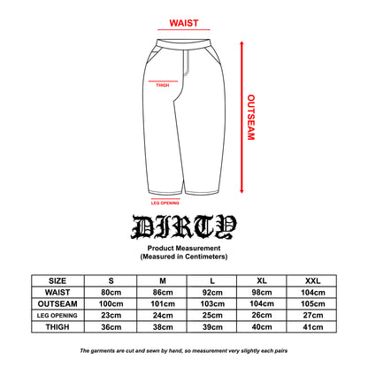 DIRTYBUSINESS RUBY PINK BAGGY PANTS RAW DENIM