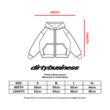 DIRTYBUSINESS ZIP HOODIE RHINESTONE STAR