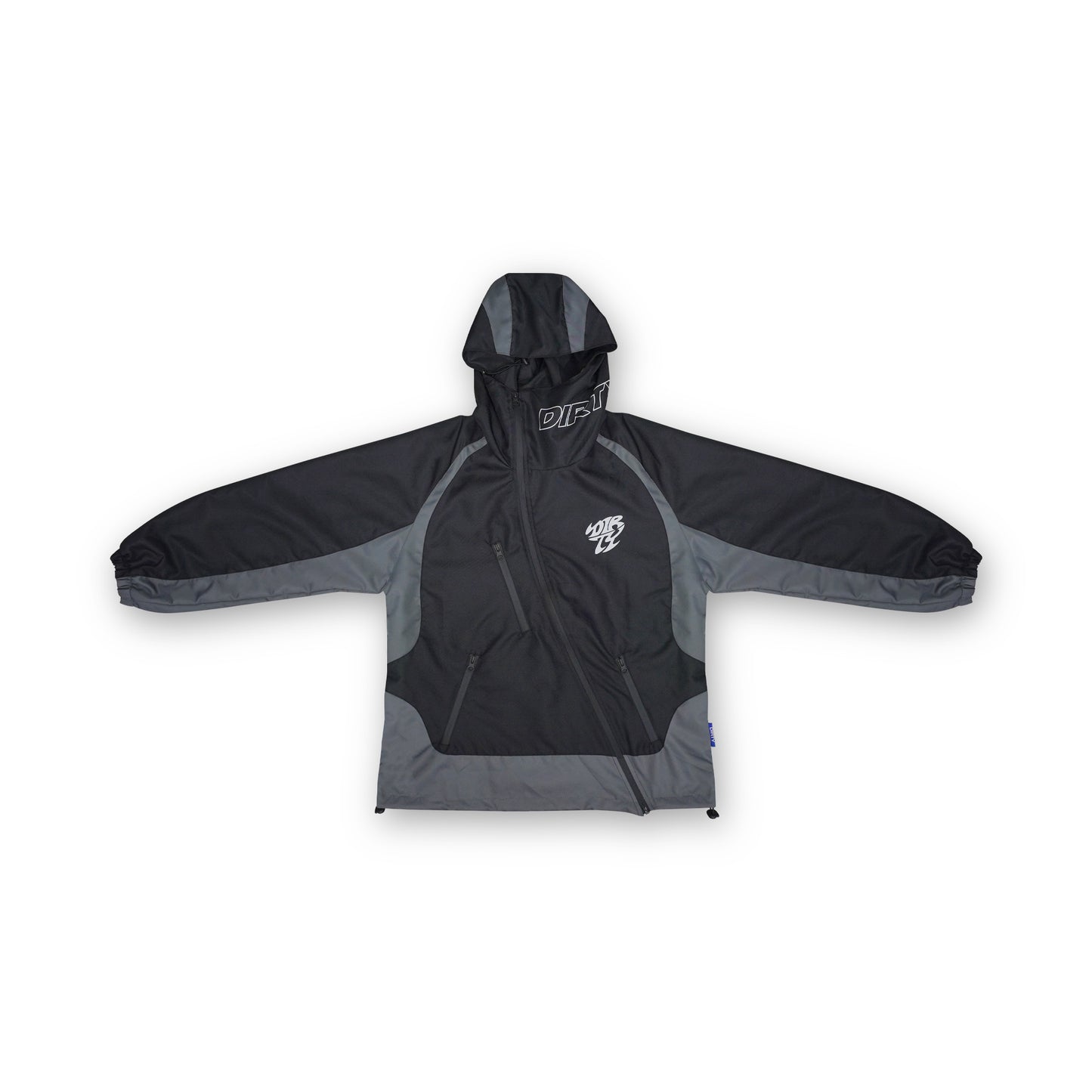 DIRTYBUSINESS OLAF TRACKSUIT WATERPROOF ASYMMETRICAL BLACK GREY