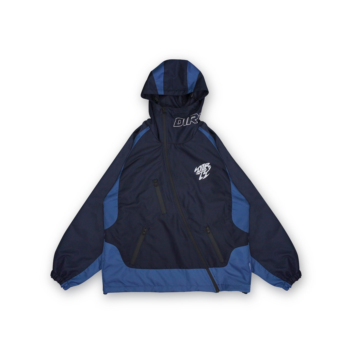 DIRTYBUSINESS OLAF TRACKSUIT WATERPROOF ASYMMETRICAL NAVY BLUE