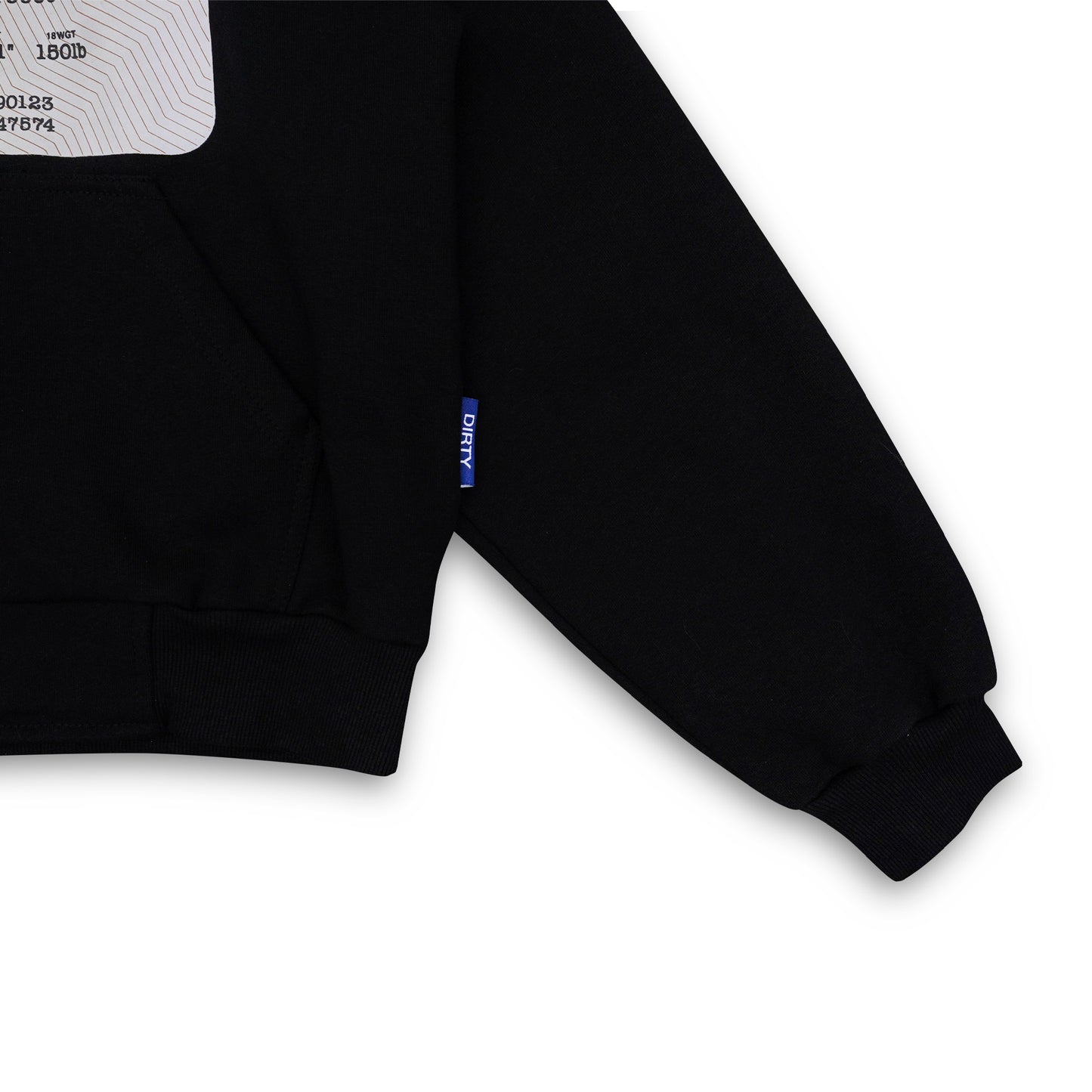 DIRTYBUSINESS EDGAR ZIP BLACK HEAVYWEIGHT HOODIE BOXY FIT