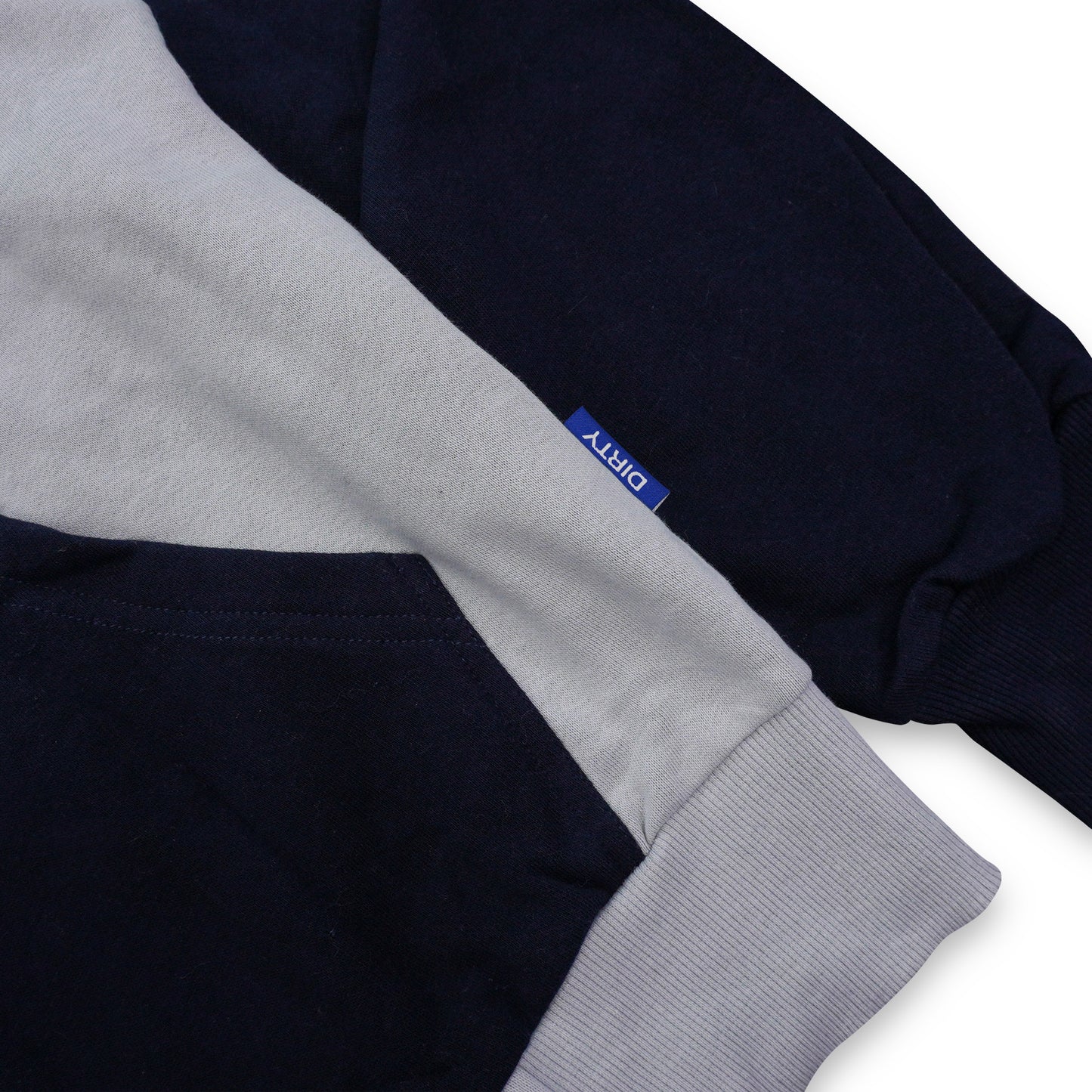 DIRTYBUSINESS MARCO GREY NAVY ZIP HOODIE
