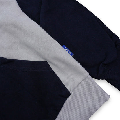 DIRTYBUSINESS MARCO GREY NAVY ZIP HOODIE