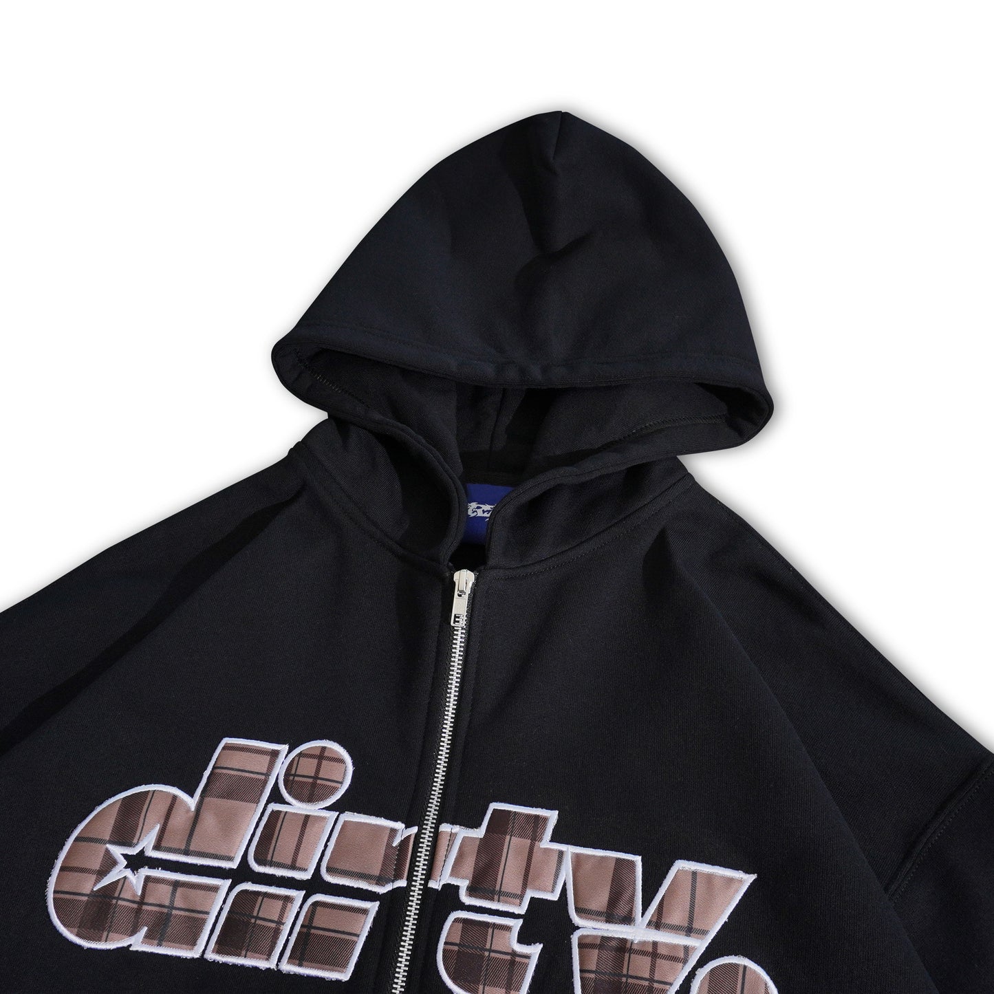 DIRTYBUSINESS THEODOR ZIP HOODIE BOXY BLACK