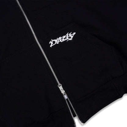 DIRTYBUSINESS REVERSIBLE PLAID ZIP HOODIE MOSKOW BLUE