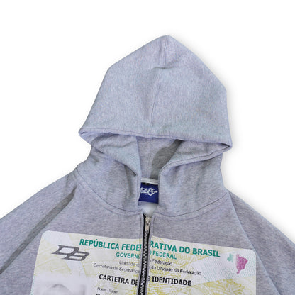 DIRTYBUSINESS NAZARIO ZIP HOODIE MISTY