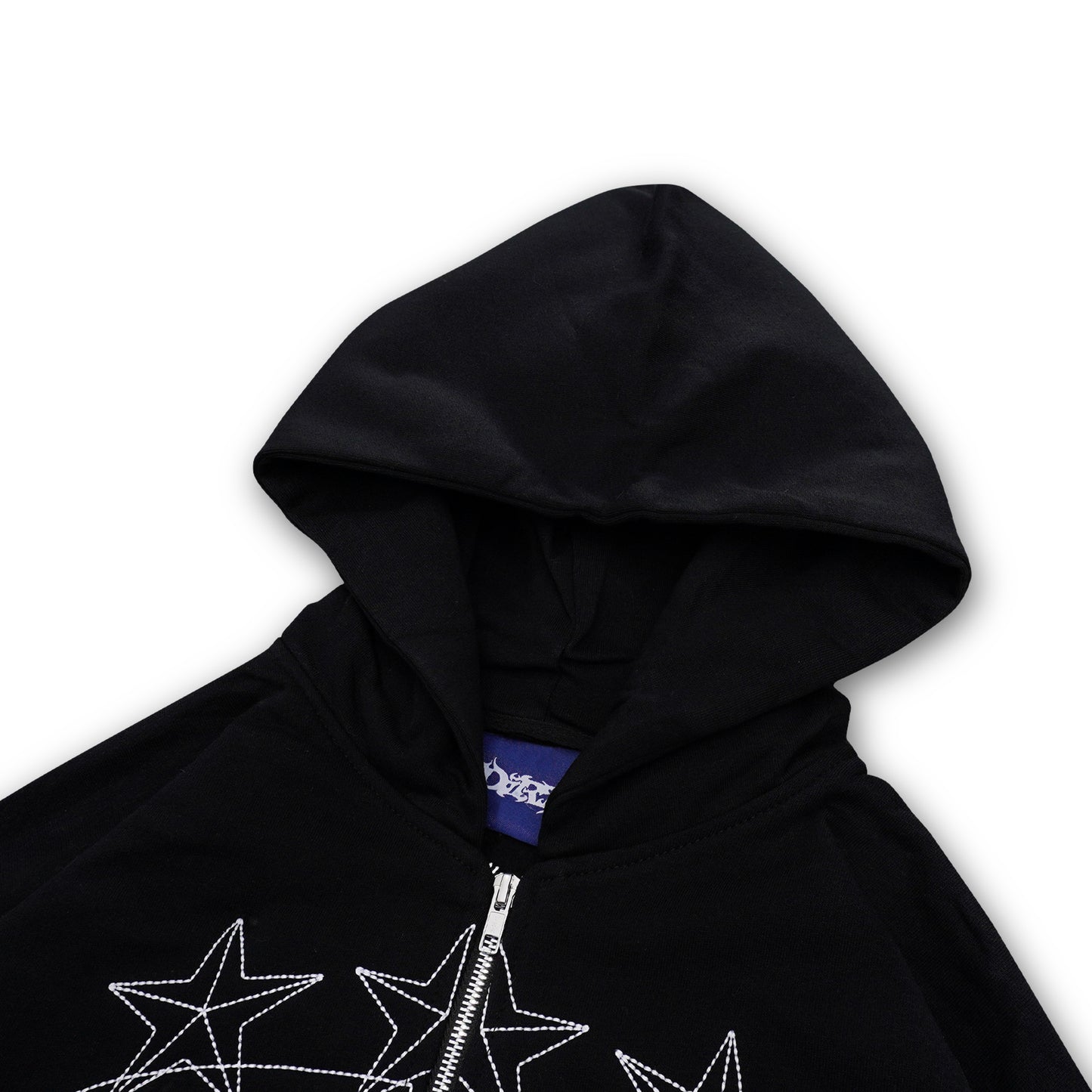 DIRTYBUSINESS GLOW ZIP BLACK HEAVYWEIGHT HOODIE BOXY FIT